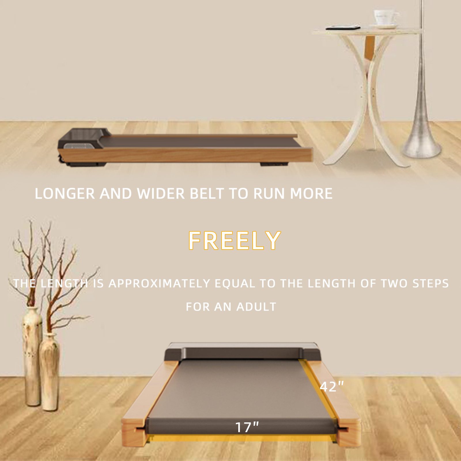 KREEDA Z02 Ultimate Real Wood Walking Pad